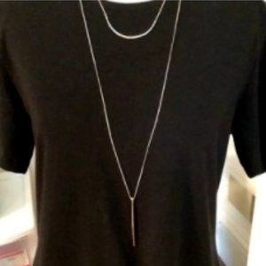 Stella & Dot Kari Layered Necklace. Silver